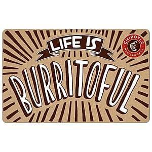 DoorDash DashPass Members: Select Dining eGift Cards (Chipotle, Panera & More) 15% Off