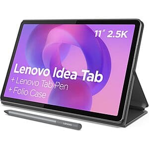 Lenovo Idea Tab Tablet: 11" 2.5K Touch, MediaTek 6300, 8GB RAM, 256GB UFS, Tab Pen $200 + Free S&H