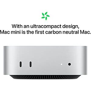 Apple Mac Mini M4 Desktop (2024): 256GB SSD, 16GB RAM, WiFi/Bluetooth, macOS $479 + Free S/H