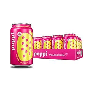 12-Pack 12-Oz poppi Sparkling Prebiotic Soda Beverage (3 Flavors) $11.90 w/ Subscribe & Save