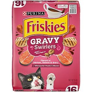 16-Lb Purina Friskies Dry Cat Food (Gravy Swirlers or Tender & Crunchy Combo) $12 w/ Subscribe & Save