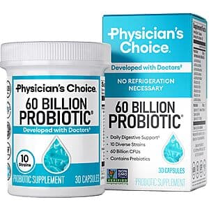 Select Accounts: 30-Count Physician's Choice Organic Probiotics (60 Billion CFU) $12 w/ Subscribe & Save & More