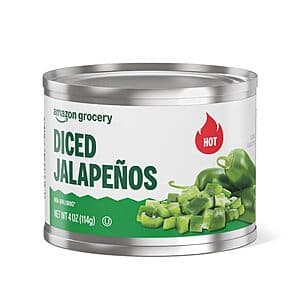 4-Oz Amazon Grocery Diced Jalapeño Peppers (Hot) $0.65 w/ Subscribe & Save