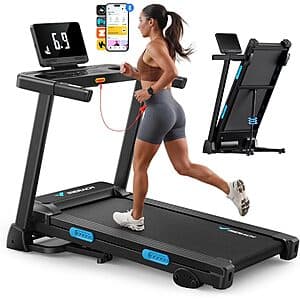 MERACH T12 Series Incline Treadmill (up to 300-Lbs, 16.5" x 42.5" Pad) $195 + Free S&H