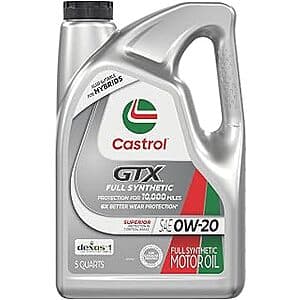 Prime Members: 5-Qt Castrol GTX Full Synthetic Motor Oil from $19.35 + Free S&H