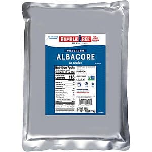 43-Oz Bumble Bee Chunk White Albacore Tuna in Water (Bulk Food Service Pouch) $8.50 w/ Subscribe & Save
