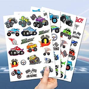 75-Pieces Gabizafia Kids Tattoo Stickers (Hot Wheels) $3.50