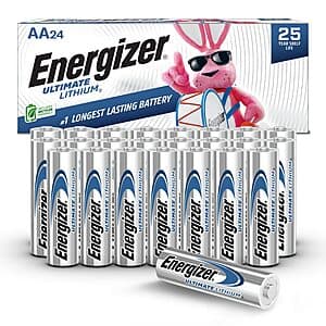 24-Count Energizer Ultimate Lithium 1.5V AA Batteries $29.90 w/ Subscribe & Save