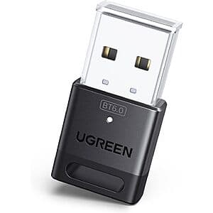 UGREEN Plug & Play USB Bluetooth 6.0 Adapter Dongle Receiver for PC $9