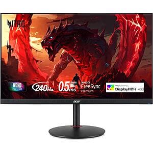 Certified Refurbished 27" Acer Nitro XV272U 2560x1440 240Hz 1ms IPS Monitor $151 + Free Shipping