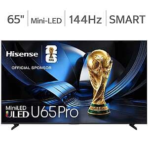Costco Members: 65" Hisense U65 Pro 4K ULED MiniLED Smart TV + 5-Yr Warranty $650 + Free Delivery