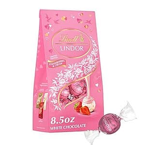 8.5-Oz Lindt LINDOR Strawberries and Cream White Chocolate Candy Truffles $6.15 w/ Subscribe & Save