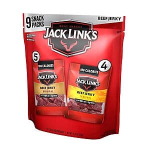 9-Pack 1.25-Oz Jack Link's Beef Jerky Variety Pack (Original, Teriyaki) $10.60 w/ Subscribe & Save