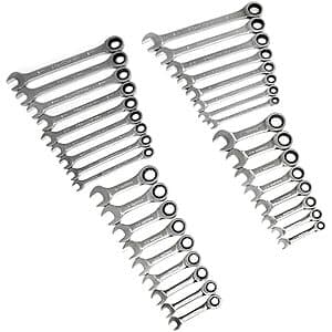 34-Piece GEARWRENCH Standard & Stubby Ratcheting Wrench Set (SAE/Metric) $85.90 + Free Shipping