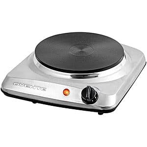 Ovente Electric Single Burner 7.25" Silver Hot Plate $11.10