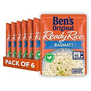 6-Pack 8.5-Oz BEN'S ORIGINAL Ready Rice (Basmati) $4.65 w/ Subscribe & Save
