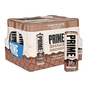 12-Pk 11-Oz PRIME Shakes 32g Protein Shake (Chocolate) $18.20 or less w/ S&S + Free S&H