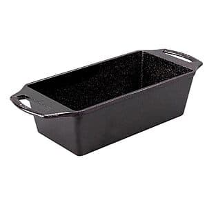 Lodge Cast Iron Loaf Pan (Black, 8.5" x 4.5") $17