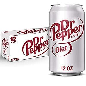 12-Pack 12-Oz Diet Dr Pepper Soda Soft Drink Beverage 3 for $14.80 w/ Subscribe & Save