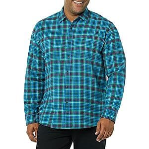 Amazon Essentials Men's Flannel Shirts (various) from $6.65