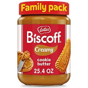 25.4-Oz Lotus Biscoff Creamy Cookie Butter Spread $5.05 w/ Subscribe & Save