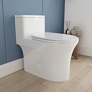 DeerValley One-Piece Elongated 1/1.28 GPF Dual Flush Rimless Toilet $185.60 + Free Shipping