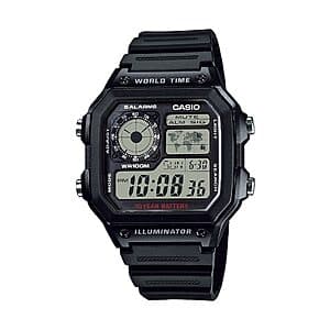 39.5mm Casio Men's Digital LC Analog Multi-Function Watch (Black) $20