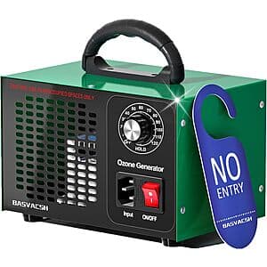 Basvacsh 45,000mg/h Ozone Generator (up to 2500sqft) $20 + Free Shipping