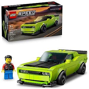 390-Pc LEGO Speed Champions Dodge Challenger SRT Hellcat Sports Car (77237) $22