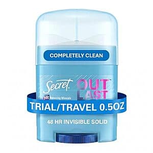 0.5-Oz Secret Outlast Antiperspirant Deodorant for Women (Completely Clean) 3 for $3.50 w/ S&S