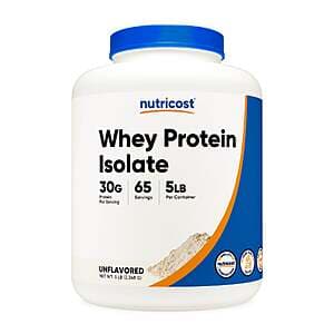 5-Lb Nutricost Whey Protein Isolate Powder (various flavors) $45.60 + Free S&H on $59+