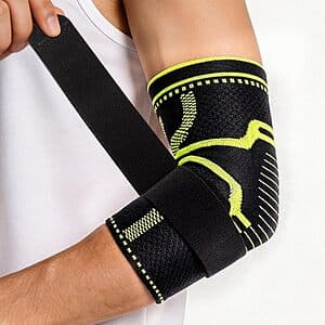 SOLOEVER Elbow Compression Sleeve w/ Adjustable Strap (Various Sizes) $6
