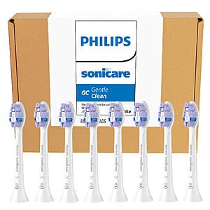 Philips Sonicare replacement brush heads with ultra soft bristles designed for electric toothbrush compatibility.