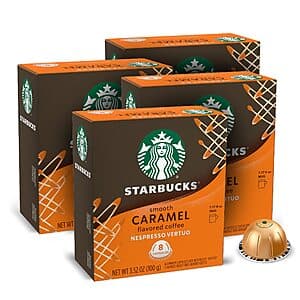 32-Count Starbucks Nespresso Vertuo Caramel Flavored Coffee Pods $28.80