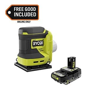 Ryobi ONE+ 18V Cordless 1/4 Sheet Sander w/ 2 Ah High Performance Battery $59 + Free Shipping