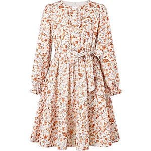 GRACE KARIN Girls Floral Long Sleeve Dress (Various) $9.85