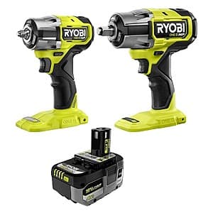 Ryobi ONE+ HP 18V Brushless 2-Tool Kit 1/2" & 3/8" Impact Wrenches w/ 4Ah HP Battery $159 + Free Shipping
