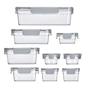 18-Piece Mainstays Tritan Food Storage Set (Stainproof Plastic) $9.50