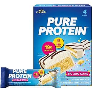 4-Pack 1.76-Oz Pure Protein Bars (Zig Zag Cake, Fruity or Cocoa Pebbles) $4.70 w/ Subscribe & Save