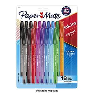 18-ct Paper Mate InkJoy 100ST Ballpoint Pens Medium Point (Assorted) $2.85 w/ Subscribe & Save