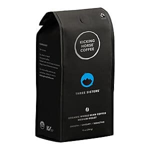 5-Pack 10-Oz Kicking Horse Organic Medium Roast Whole Bean Coffee (Three Sisters) $24.10 w/ Subscribe & Save