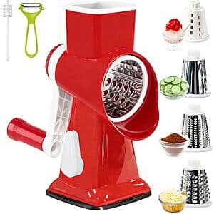 KalraMay Multi Function Rotary Cheese Grater w/ Handle $13.50