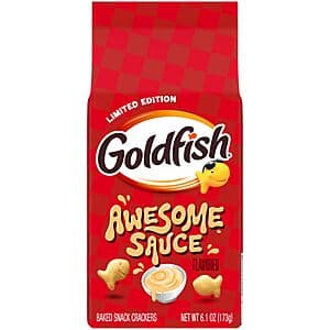 6.1-Oz Goldfish Baked Snack Crackers (Awesome Sauce Flavored) $2