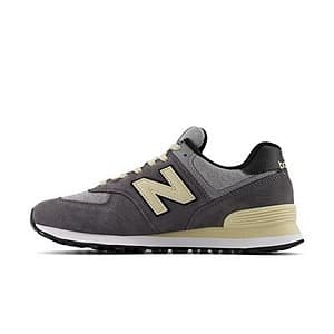 New Balance Men's 574 Shoe: Black/Tan or Grey/White $54 & More + Free Shipping