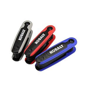 25-Key Kobalt SAE / Metric Combination Folding Hex Key Set $10 + Free Shipping