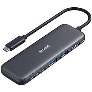 Anker 5-in-1 USB-C Hub w/ HDMI, 2x USB A 5Gbps, 2x USB-C 5Gbps $17.50