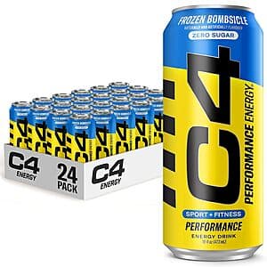 24-Pack 16oz. C4 Sugar Free Peformance Energy Drink (Frozen Bombsicle) $23.60 w/ Subscribe & Save