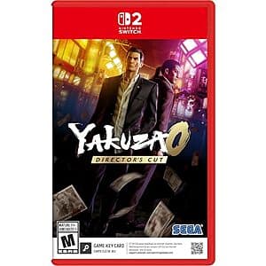 Yakuza 0: Director's Cut game-key card packaging for Nintendo Switch.