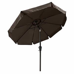 10" ABCCANOPY Tilt & Crank Scalloped Patio Umbrella (Brown) $28