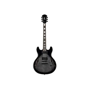 Monoprice Indio Boardwalk Flamed Maple Semi Hollow Body Electric Guitar (Charcoal) $130 + Free S&H